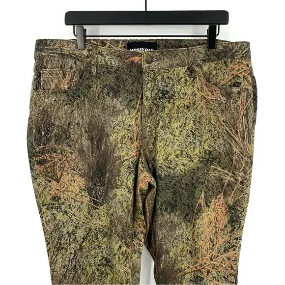 MOSSY OAK Brush Camo Set, T-Shirt and Pants Green Beige Brown 2XL / 14 - Picture 6 of 10
